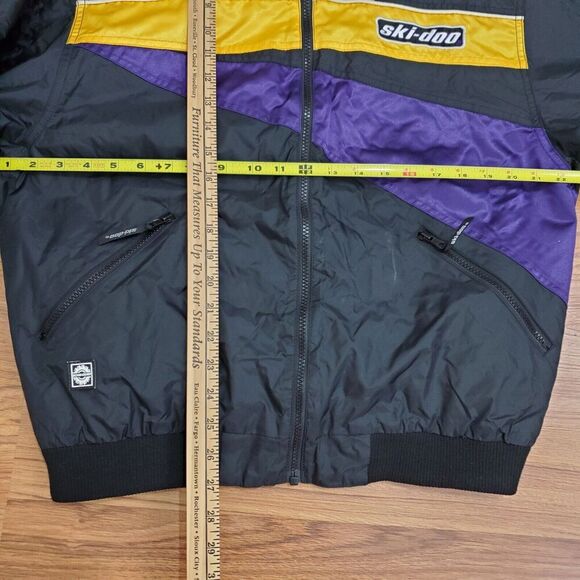 Ski Doo Bombardier Snowmobile Jacket Men L Checkered Flag Racing 3 in 1 Vintage - Picture 9 of 16